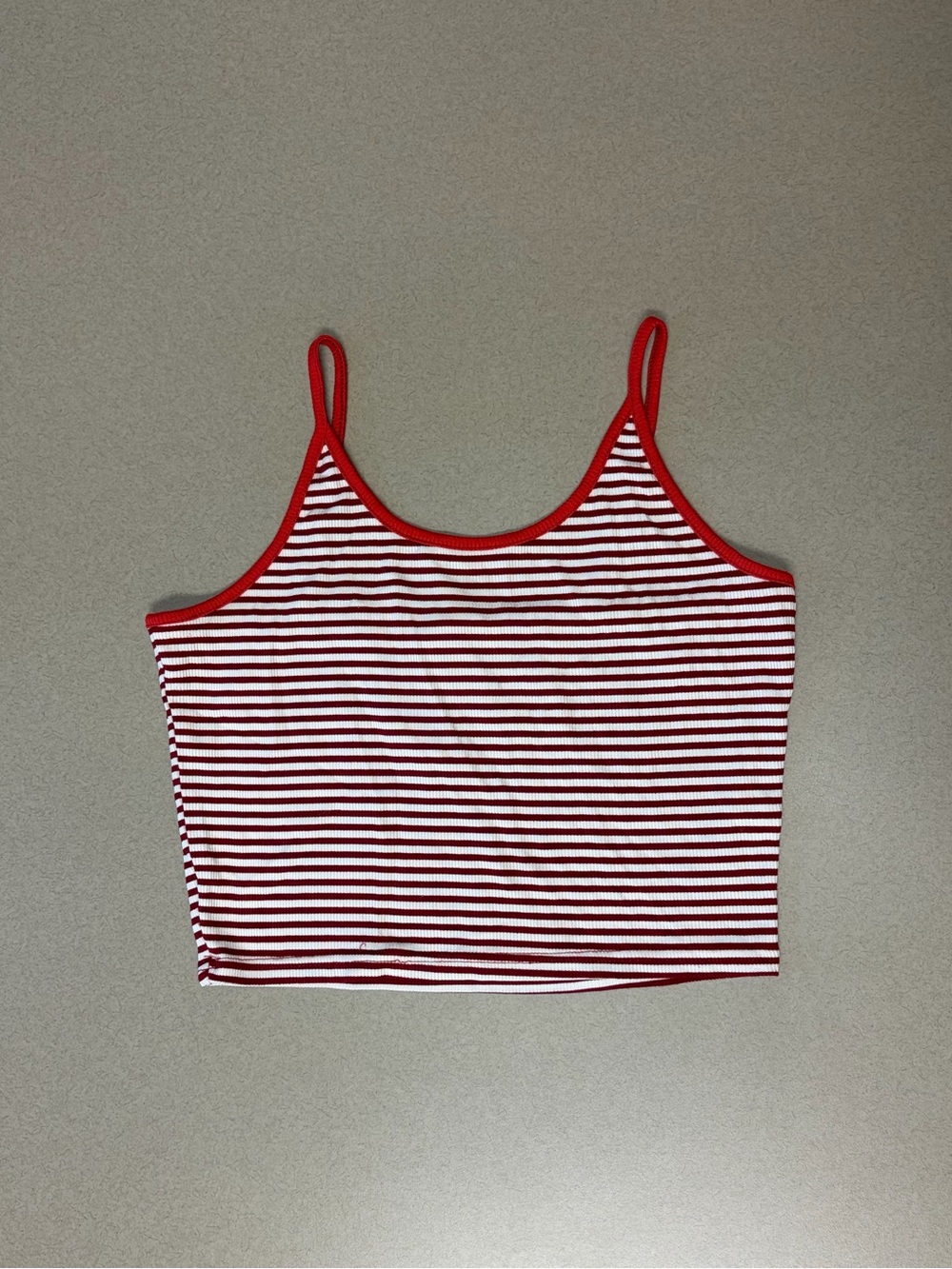 Women’s Red & White Striped Tank Top